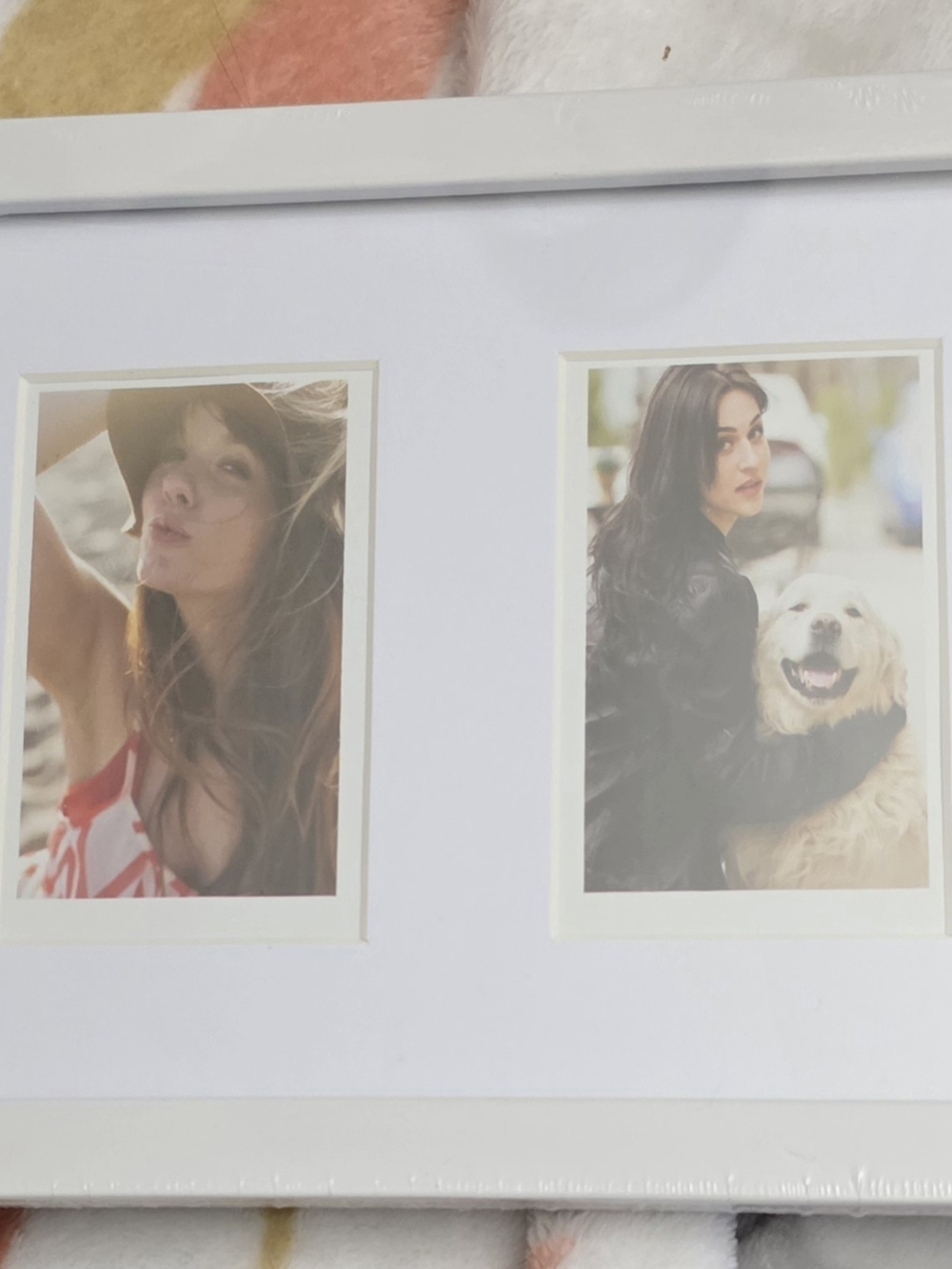 White Multi-Photo Frame - Holds Two Polaroid Portraits